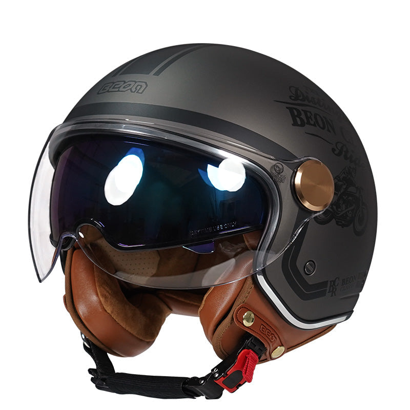 Casque Jet Vintage Icon Beon | Motorz Legacy