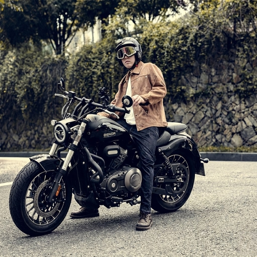 Casque Jet Vintage V-Retro Leather Edition | Motorz Legacy