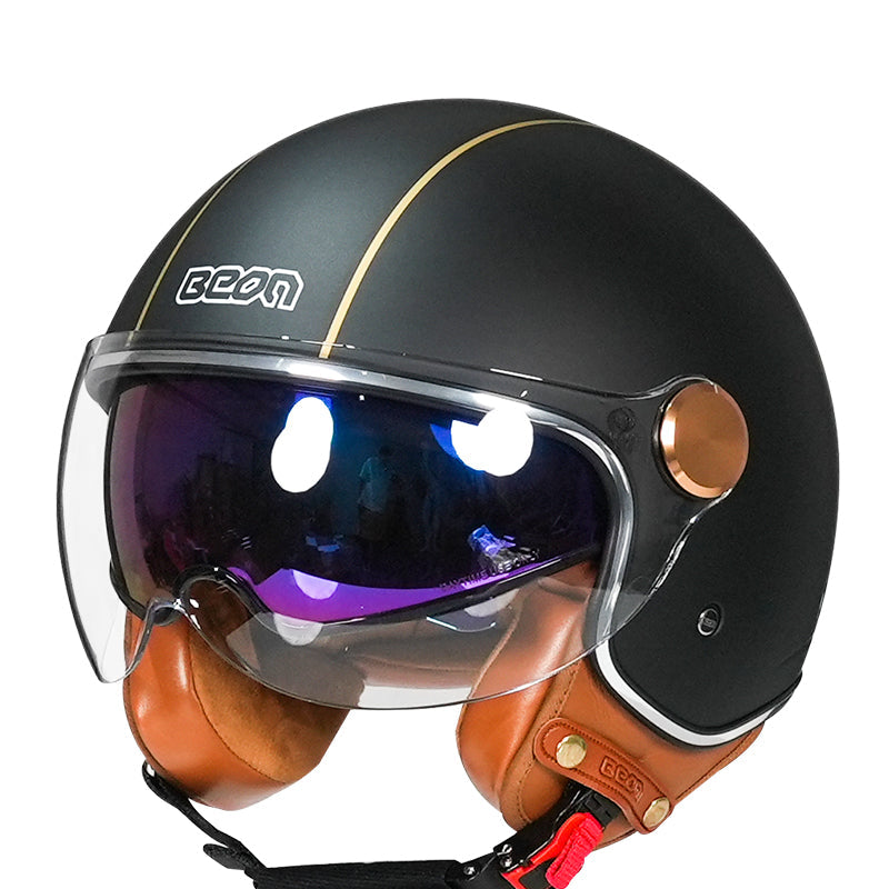 Casque Jet Vintage Icon Beon | Motorz Legacy