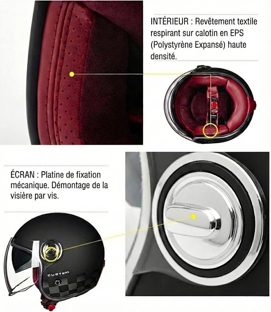Casque Jet Vintage Legend Beon | Motorz Legacy