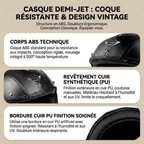 Casque Jet Vintage V-Retro Leather Edition | Motorz Legacy - 21