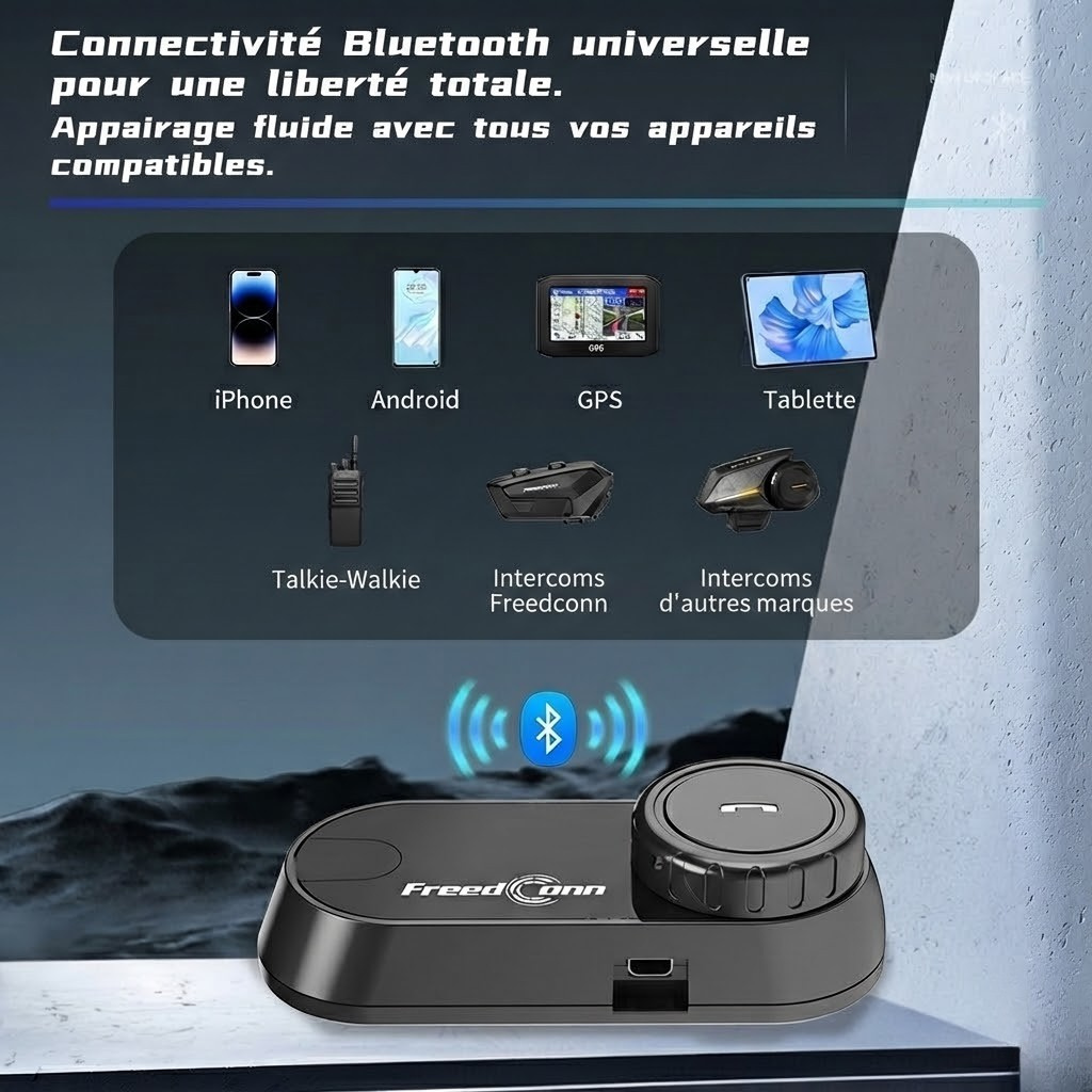 Intercom Moto FreedConn T-COM V6 - détail