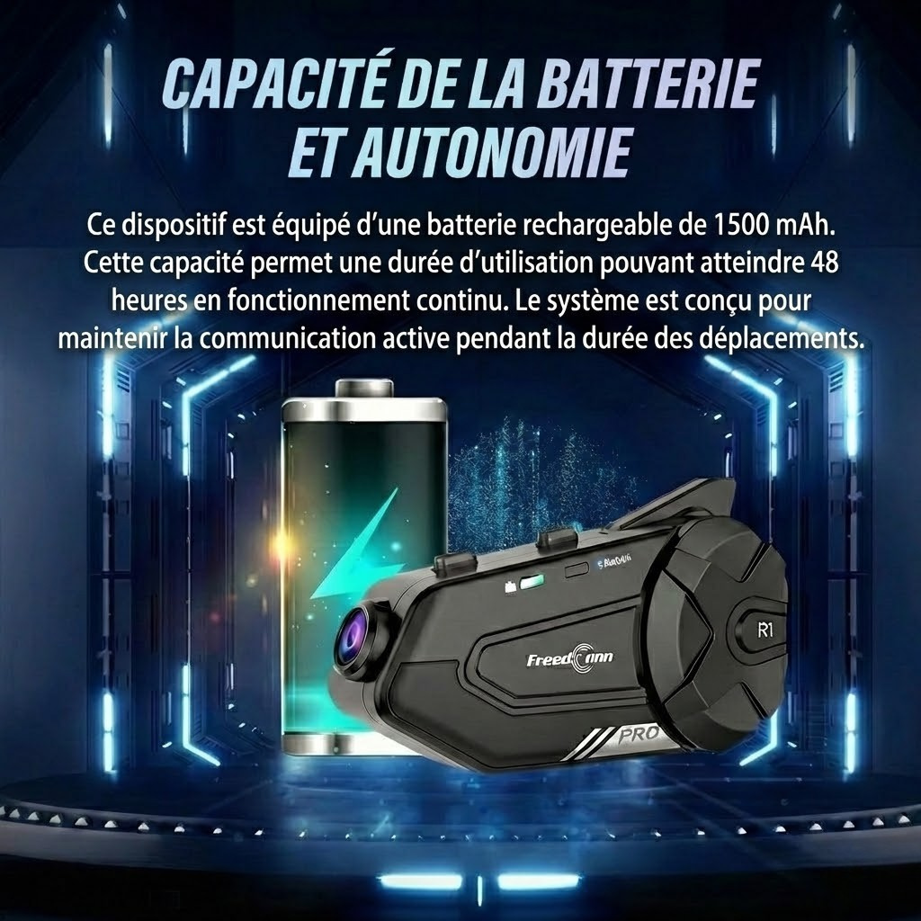 Intercom Moto FreedConn R1 Pro – Caméra 2K | Motorz Legacy