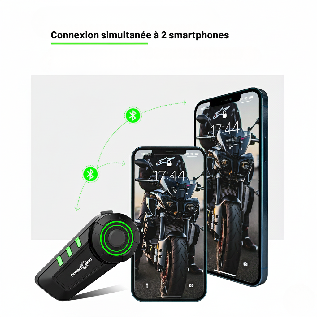 Intercom Moto KY FreedConn - porté