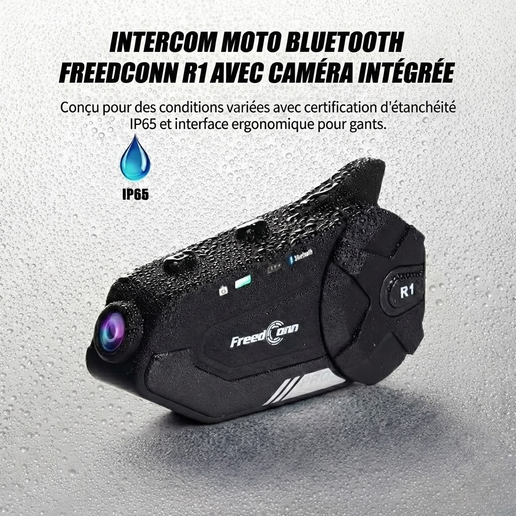 Intercom Moto FreedConn R1 Pro – Caméra 2K | Motorz Legacy