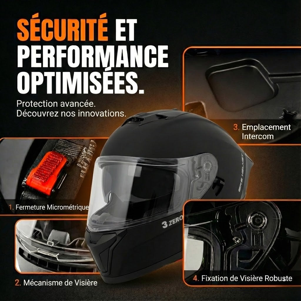 Casque Intégral Steel Red QIKE | Motorz Legacy