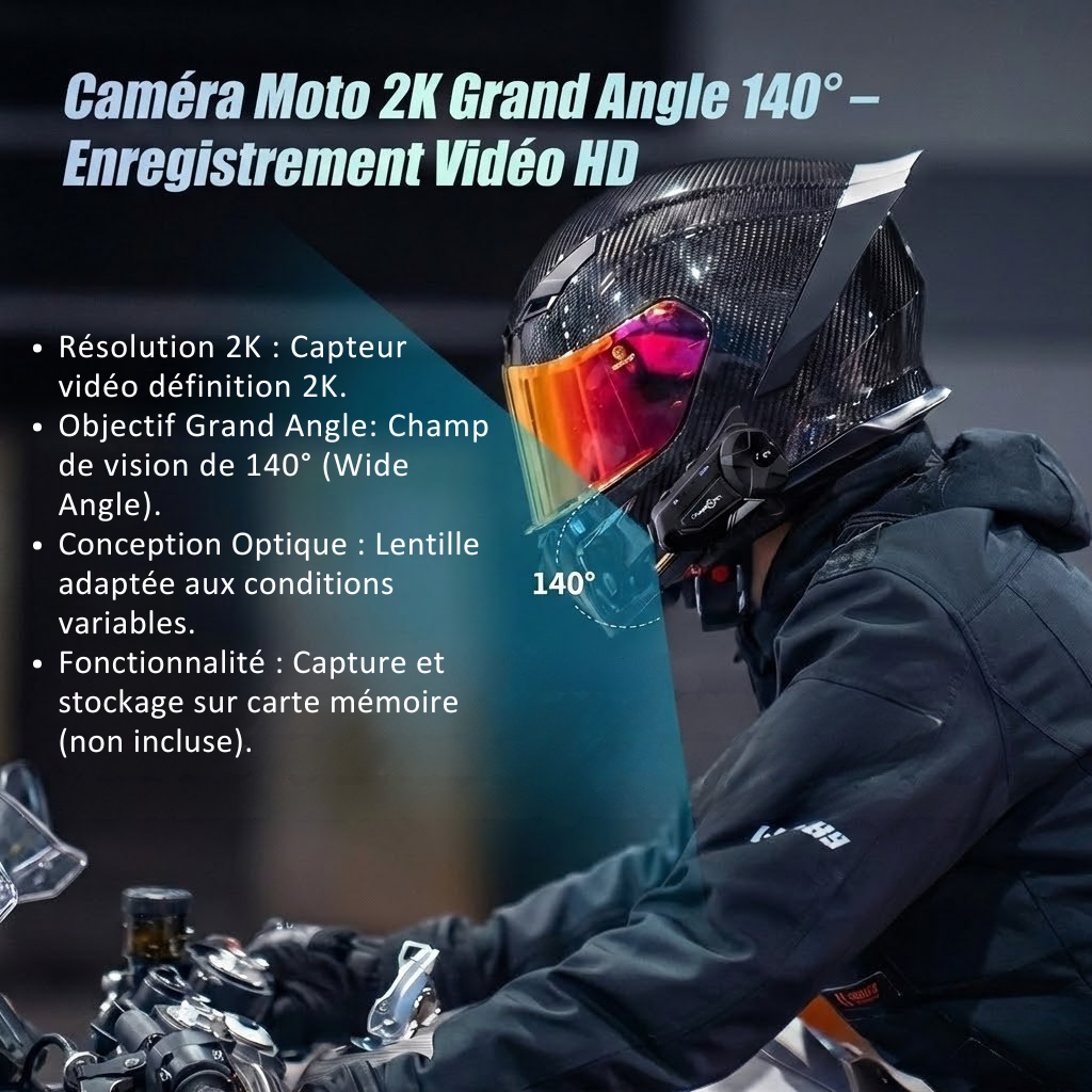 Intercom Moto FreedConn R1 Pro – Caméra 2K | Motorz Legacy