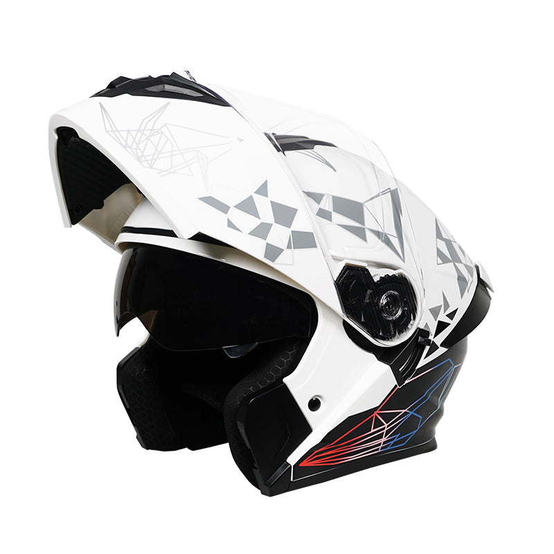 Casque Modulable Storm-GT White Origami | Motorz Legacy