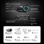 Intercom Moto Caméra FreedConn R3 Pro [DUO] – Vidéo 2K | Motorz Legacy - 6