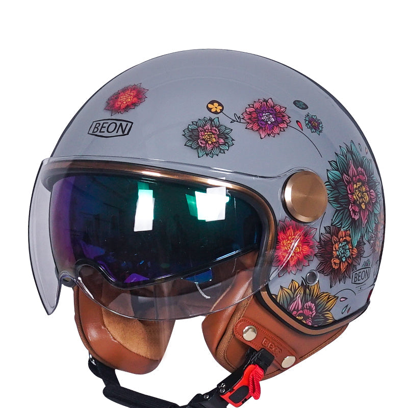 Casque Jet Vintage Icon Beon | Motorz Legacy