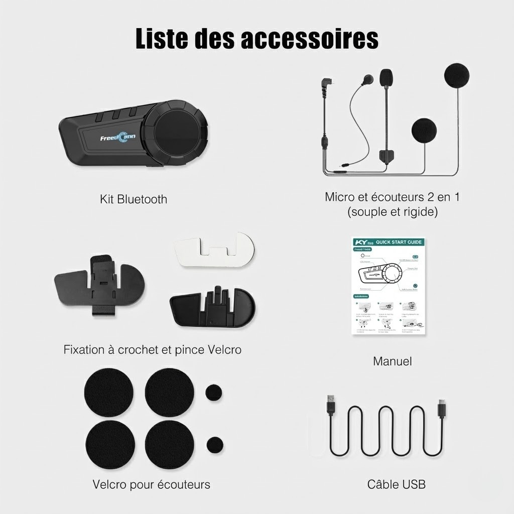 Intercom Moto KY Pro FreedConn - vue de profil