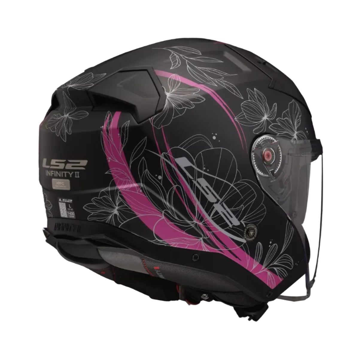 Casque Jet LS2 Infinity II Spring Noir Rose (OF603) | Motorz Legacy