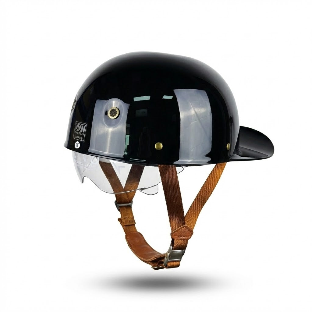 Casque Bol Moto Vintage Style Casquette – Carat Custom | Motorz Legacy