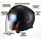 Casque Jet Carbon Spirit Black Rider | Motorz Legacy - 8
